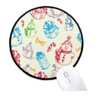 Dıythinker Noel Kardan Adam Hediye Festivali Yuvarlak Kaymaz Mouse Pad