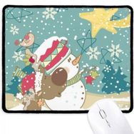 Dıythinker Noel Kardan Adam Kar Tanesi Köpek Festivali Kaymaz Mouse Pad
