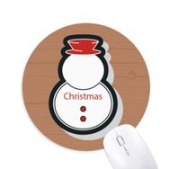 Dıythinker Noel Kardan Adam Noel Simgesi Baskılı Yuvarlak Kaymaz Kauçuk Mouse Pad