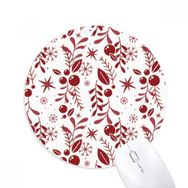 Dıythinker Noel Kırmızı Beyaz Dekorasyon Desenli Baskılı Yuvarlak Kaymaz Kauçuk Mouse Pad