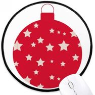 Dıythinker Noel Yıldızı Kırmızı Festival Yuvarlak Kaymaz Mouse Pad