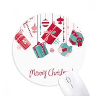Dıythinker Noelsi Kar Tanesi Ampul Koltuk değneği Desenli Baskılı Yuvarlak Kaymaz Kauçuk Mouse Pad