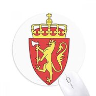 Dıythinker Norveç Avrupa Ulusal Amblem Baskılı Yuvarlak Kaymaz Kauçuk Mouse Pad