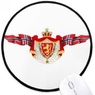 Dıythinker Norveç Ulusal Amblem Ülke Sembol Yuvarlak Kaymaz Mouse Pad