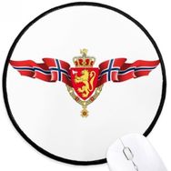 Dıythinker Norveç Ulusal Amblem Ülke Yuvarlak Kaymaz Mouse Pad
