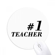 Dıythinker Number.1 Öğretmen Öğrenci Alıntı Baskılı Yuvarlak Kaymaz Kauçuk Mouse Pad
