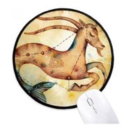 Dıythinker Ocak Aralık Oğlak Takımyıldızı Zodyak Yuvarlak Kaymaz Mouse Pad