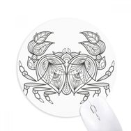 Dıythinker Ocean Paint Run Red Line Baskılı Yuvarlak Kaymaz Kauçuk Mouse Pad