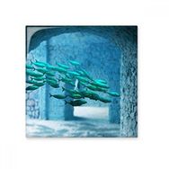 Dıythinker Okyanus Balık Bilim Doğa Resim 15x15 cm Seramik Karo
