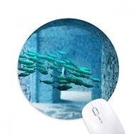 Dıythinker Okyanus Balık Bilimi Doğa Resmi Baskılı Yuvarlak Kaymaz Kauçuk Mouse Pad
