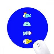 Dıythinker Okyanus Balık Deniz Anası Baskılı Yuvarlak Kaymaz Kauçuk Mouse Pad