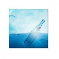 Dıythinker Okyanus Cam Şişe Bilim Doğa Resim 15x15 cm Seramik Karo