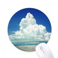 Dıythinker Okyanus Gökyüzü Su Bilimi Doğa Resmi Baskılı Yuvarlak Kaymaz Kauçuk Mouse Pad