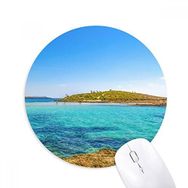 Dıythinker Okyanus Su Adası Bilim Doğa Resmi Baskılı Yuvarlak Kaymaz Kauçuk Mouse Pad