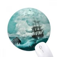 Dıythinker Okyanus Su Dalgası Bilim Doğa Resmi Baskılı Yuvarlak Kaymaz Kauçuk Mouse Pad