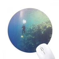Dıythinker Okyanus Su Dalış Bilim Doğa Resmi Baskılı Yuvarlak Kaymaz Kauçuk Mouse Pad