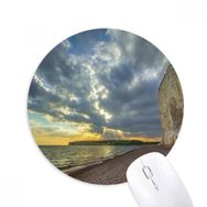 Dıythinker Okyanus Su Gökyüzü Bulut Bilim Doğa Resim Baskılı Yuvarlak Kaymaz Kauçuk Mouse Pad
