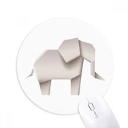Dıythinker Origami Geometrik Soyut Fil Desenli Baskılı Yuvarlak Kaymaz Kauçuk Mouse Pad
