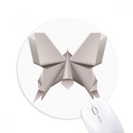 Dıythinker Origami Geometrik Soyut Kelebek Desenli Baskılı Yuvarlak Kaymaz Kauçuk Mouse Pad