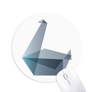 Dıythinker Origami Soyut Kaz Geometrik Şekilli Baskılı Yuvarlak Kaymaz Kauçuk Mouse Pad