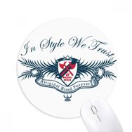Dıythinker Orijinal Ortaçağ Şövalyeleri Avrupa Amblemi Baskılı Yuvarlak Kaymaz Kauçuk Mouse Pad