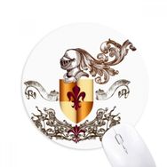 Dıythinker Orta Çağ Şövalyeleri Avrupa Zırh Amblemi Baskılı Yuvarlak Kaymaz Kauçuk Mouse Pad