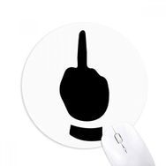 Dıythinker Orta Parmak Jest Silüeti Desenli Baskılı Yuvarlak Kaymaz Kauçuk Mouse Pad