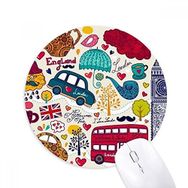 Dıythinker Otobüs Kulesi İngiltere Büyük Ben Kent Simgesi Baskılı Yuvarlak Kaymaz Kauçuk Mouse Pad