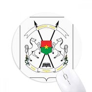 Dıythinker Ouagadougou Burkina Faso Ulusal Amblem Baskılı Yuvarlak Kaymaz Kauçuk Mouse Pad