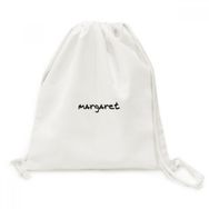 Dıythinker Özel El Yazısı İngilizce İsim Margaret Kanvas İpli Sırt Çantası