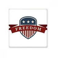 Dıythinker Özgürlük Yıldızlar ve Çizgiler Kalkan Amerika Ülke Şehir Seramik Bisk Fayans Dekorasyon 20x20 cm Seramik Karo