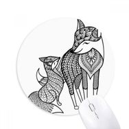 Dıythinker Paint Fox Friend Company Baskılı Yuvarlak Kaymaz Kauçuk Mouse Pad