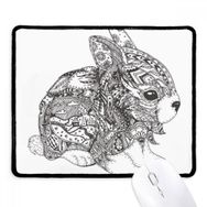 Dıythinker Paint Rabbits Friend Company Kaymaz Siyah Başlıklı Kenarlar Mouse Pad