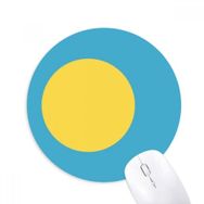 Dıythinker Palau Ulusal Bayrağı Okyanusya Ülke Sembolü Baskılı Yuvarlak Kaymaz Kauçuk Mouse Pad
