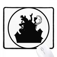 Dıythinker Palyaço Kale Eğlence Parkı Siyah Silüet Kaymaz Siyah Başlıklı Kenarlar Mouse Pad