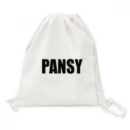 Dıythinker Pansy Renk Siyah İsim Kanvas İpli Sırt Çantası