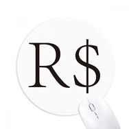 Dıythinker Para Birimi Sembolü Brezilya Gerçek Baskılı Yuvarlak Kaymaz Kauçuk Mouse Pad