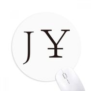 Dıythinker Para Birimi Sembolü Japon Yen Baskılı Yuvarlak Kaymaz Kauçuk Mouse Pad
