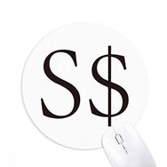 Dıythinker Para Birimi Sembolü Singapur Doları Baskılı Yuvarlak Kaymaz Kauçuk Mouse Pad