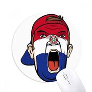 Dıythinker Paraguay Bayrağı Yüz Makyaj Maskesi Kapak Baskılı Yuvarlak Kaymaz Kauçuk Mouse Pad