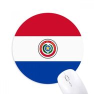 Dıythinker Paraguay Ulusal Bayrağı Güney Amerika Ülke Baskılı Yuvarlak Kaymaz Kauçuk Mouse Pad