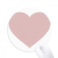 Dıythinker Paralel Hatlar Sevgililer Günü Kırmızı Baskılı Yuvarlak Kaymaz Kauçuk Mouse Pad