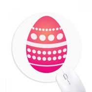 Dıythinker Paskalya Dini Festival Pembe Noktalar Yumurta Baskılı Yuvarlak Kaymaz Kauçuk Mouse Pad