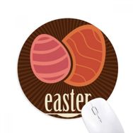 Dıythinker Paskalya Dini Festivali Kırmızı Yumurta Desenli Baskılı Yuvarlak Kaymaz Kauçuk Mouse Pad