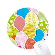 Dıythinker Paskalya Festivali Sevimli Renkli Yumurta Kültürü Baskılı Yuvarlak Kaymaz Kauçuk Mouse Pad