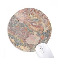 Dıythinker Paslı Kaba Demir Doku Pas Baskılı Yuvarlak Kaymaz Kauçuk Mouse Pad