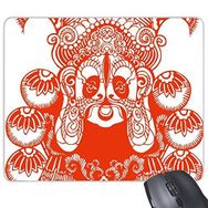 Dıythinker Pekin Opera Pekin Operası Yüz Maskesi Kırmızı Changes Uçuş İllüstrasyon Desen Dikdörtgen Kaymaz Kauçuk Mouse Pad