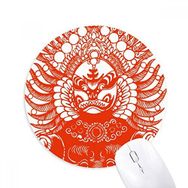 Dıythinker Pekin Operası Kırmızı Gongtongguan Kağıt Kesim Baskılı Yuvarlak Kaymaz Kauçuk Mouse Pad