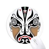Dıythinker Pekin Operası Maskesi Renkli Bailiangguan Baskılı Yuvarlak Kaymaz Kauçuk Mouse Pad