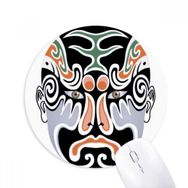 Dıythinker Pekin Operası Maskesi Renkli Longhumen Baskılı Yuvarlak Kaymaz Kauçuk Mouse Pad